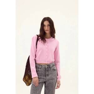 NEW DELUC clark button cardigan in pink